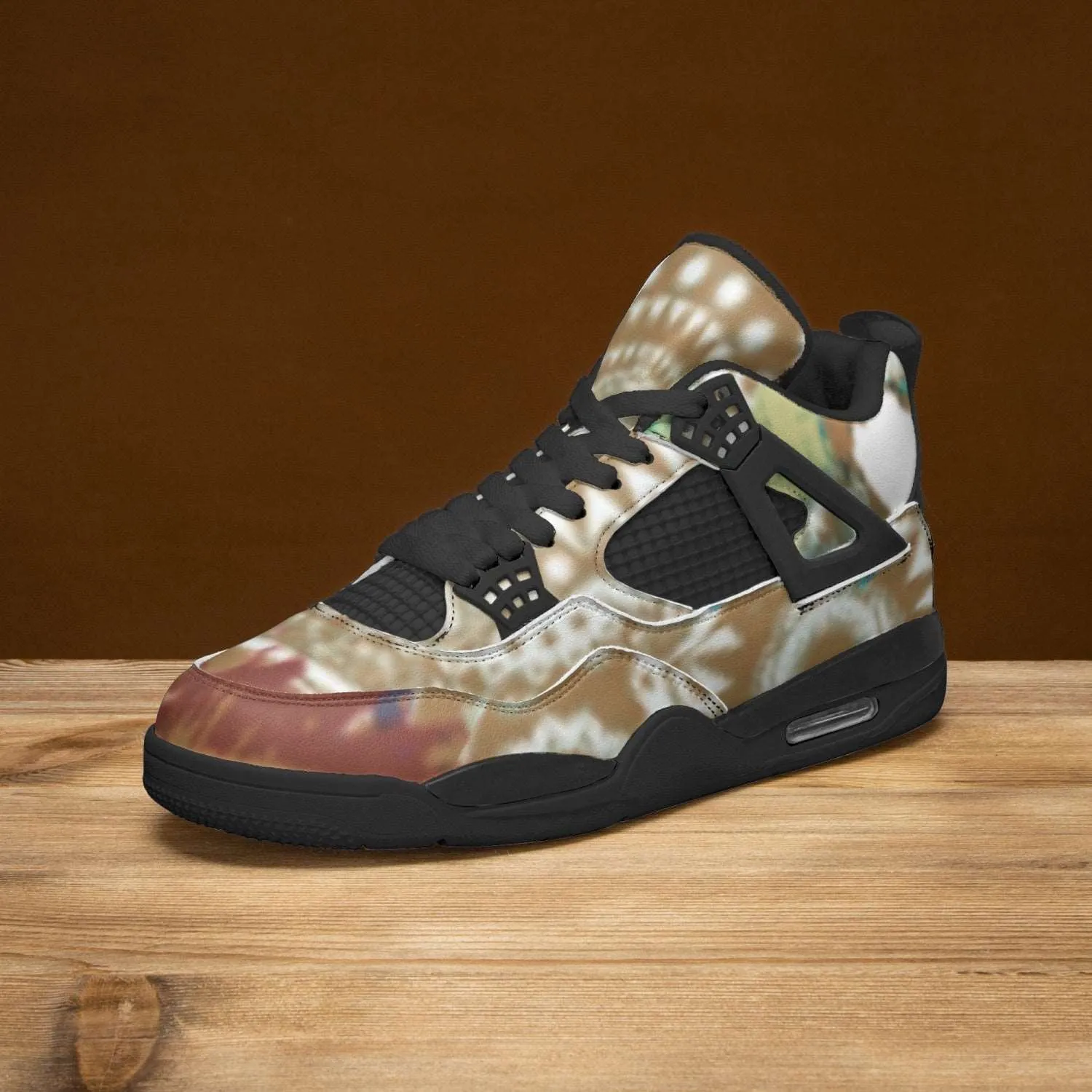 698. AJ4 Basketball Sneakers -Black Sole Critique/Off-white
