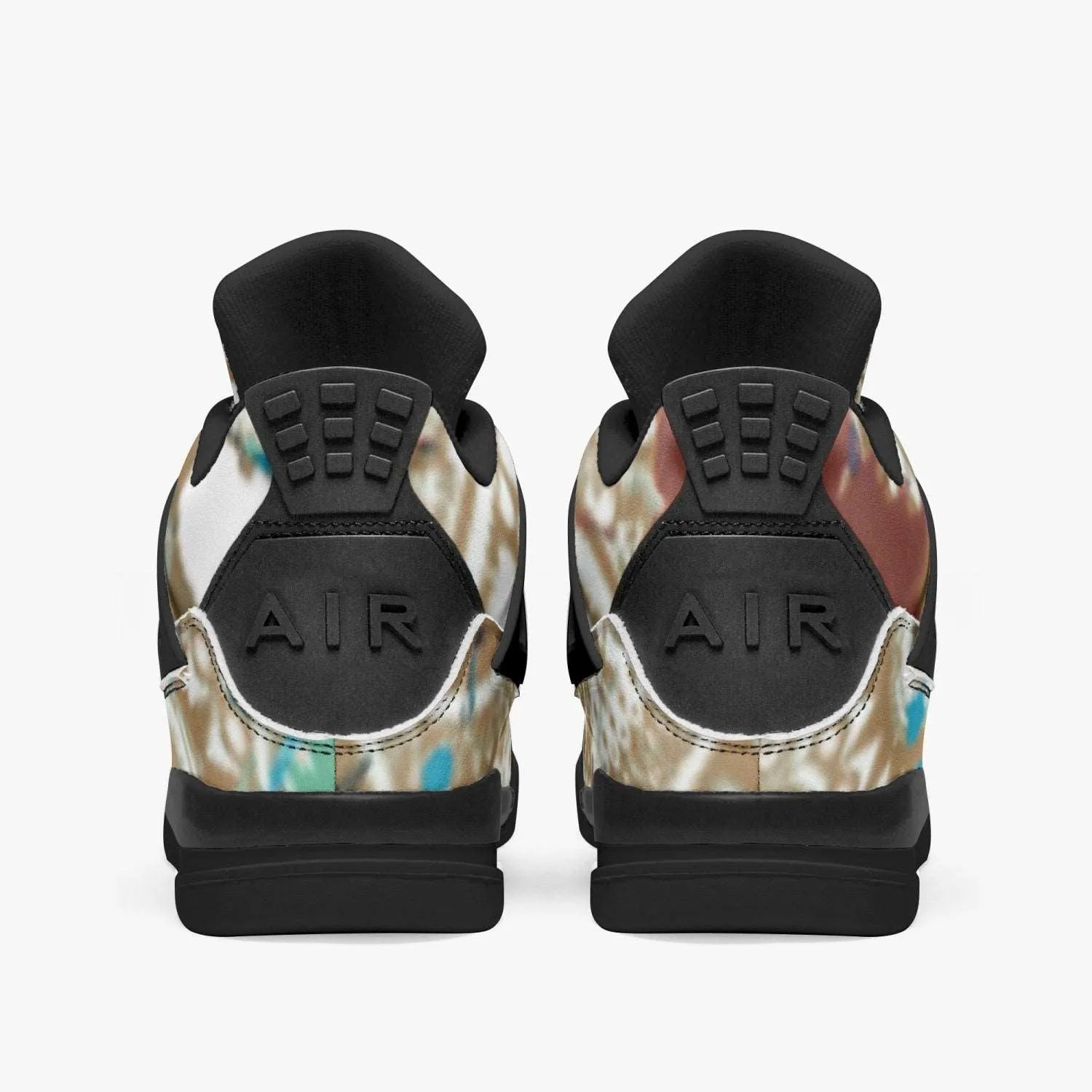 698. AJ4 Basketball Sneakers -Black Sole Critique/Off-white