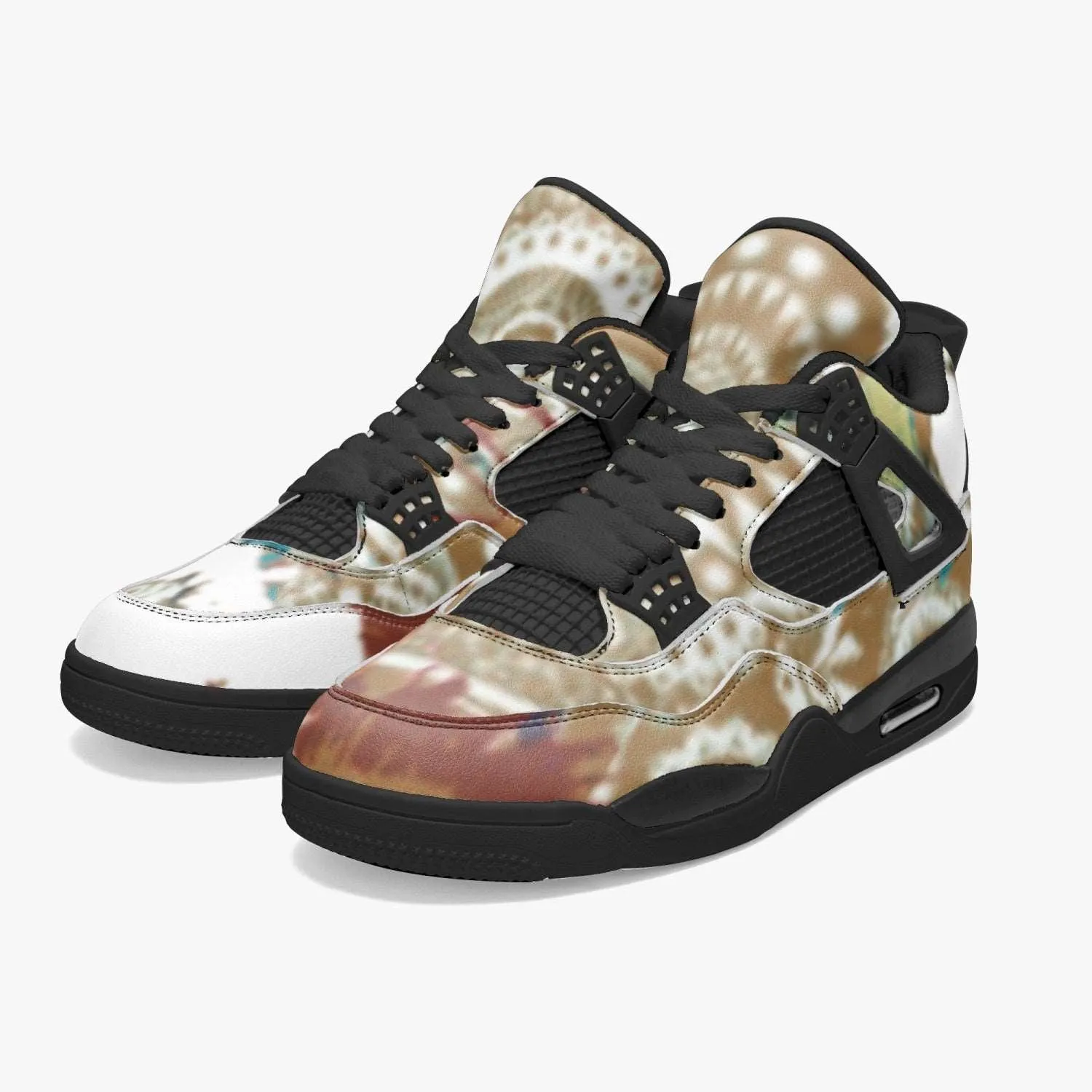 698. AJ4 Basketball Sneakers -Black Sole Critique/Off-white