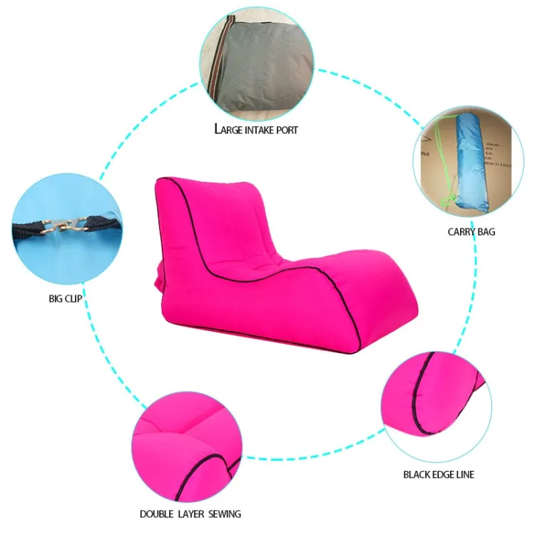 BB1803 Foldable Portable Inflatable Sofa Single Outdoor Inflatable Seat, Size: 90 x 70 x 65cm(Gray)