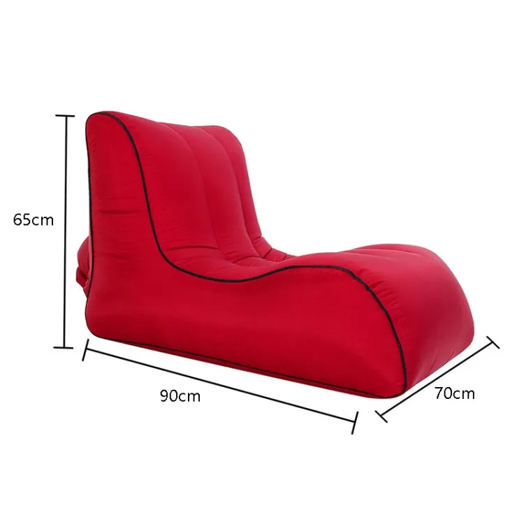 BB1803 Foldable Portable Inflatable Sofa Single Outdoor Inflatable Seat, Size: 90 x 70 x 65cm(Red Wine)
