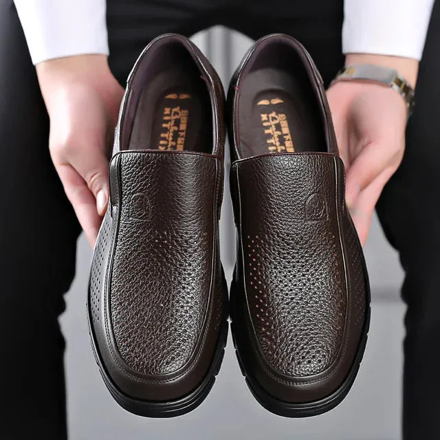 Casual herenschoenen van echt leer - Comfortabel, slipvast en duurzaam, polyester voering
