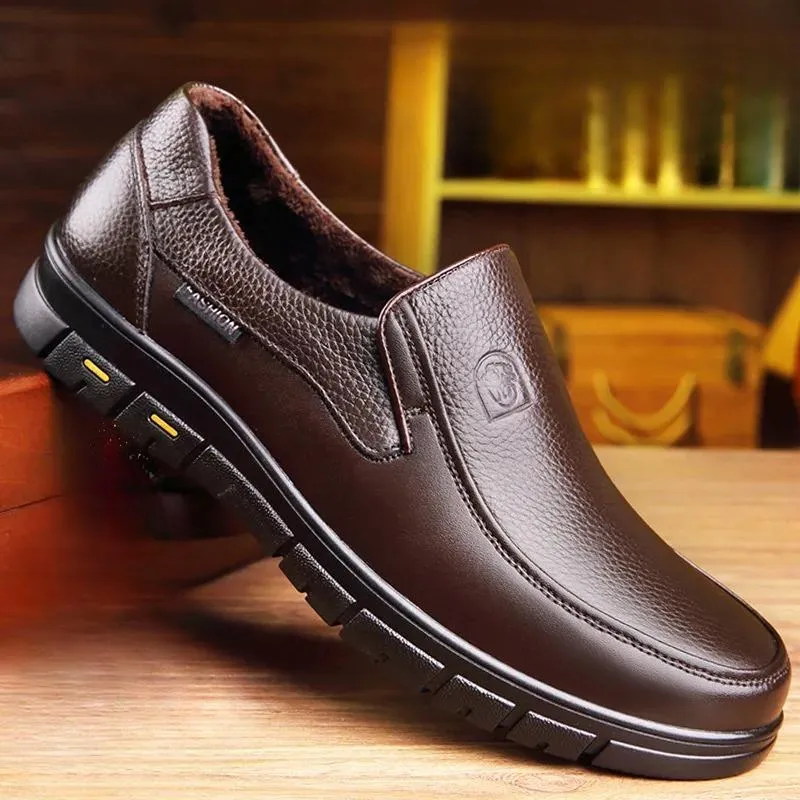 Casual herenschoenen van echt leer - Comfortabel, slipvast en duurzaam, polyester voering