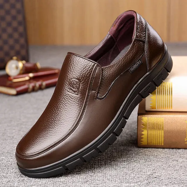 Casual herenschoenen van echt leer - Comfortabel, slipvast en duurzaam, polyester voering