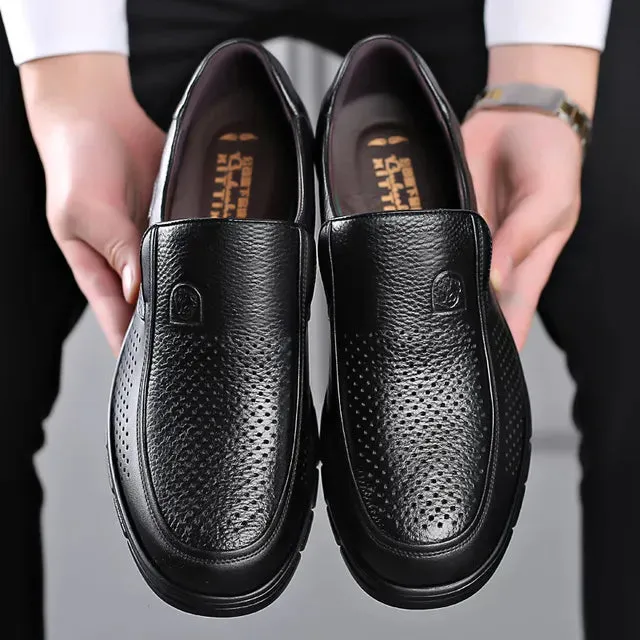 Casual herenschoenen van echt leer - Comfortabel, slipvast en duurzaam, polyester voering