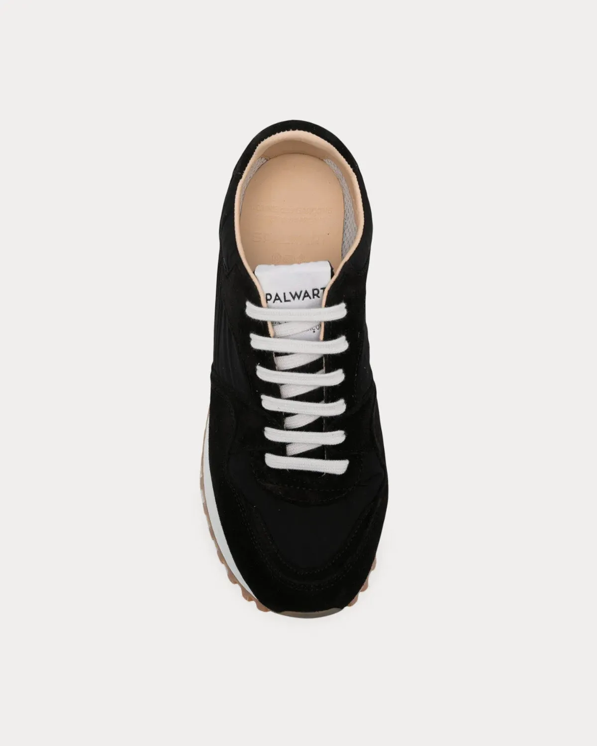 Marathon Suede Platform Black Low Top Sneakers
