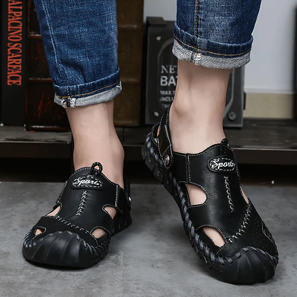 Men's Genuine Leather Sandals / Beach Slippers / Summer Outdoor Soft Shoes