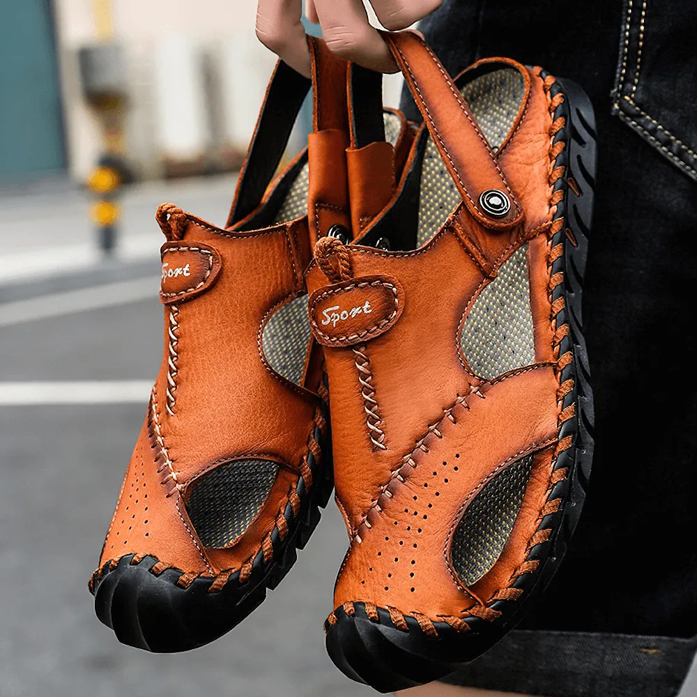 Men's Genuine Leather Sandals / Beach Slippers / Summer Outdoor Soft Shoes