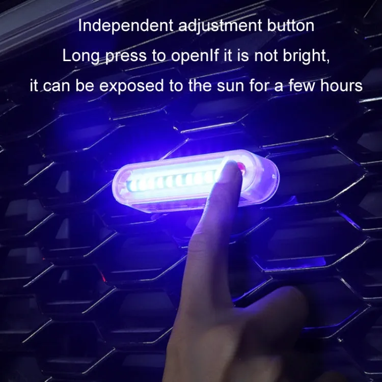 Motorcycle Electric Car Anti-Rear Collision Solar Strobe Warning Light, Specification: Bright Colorful Light