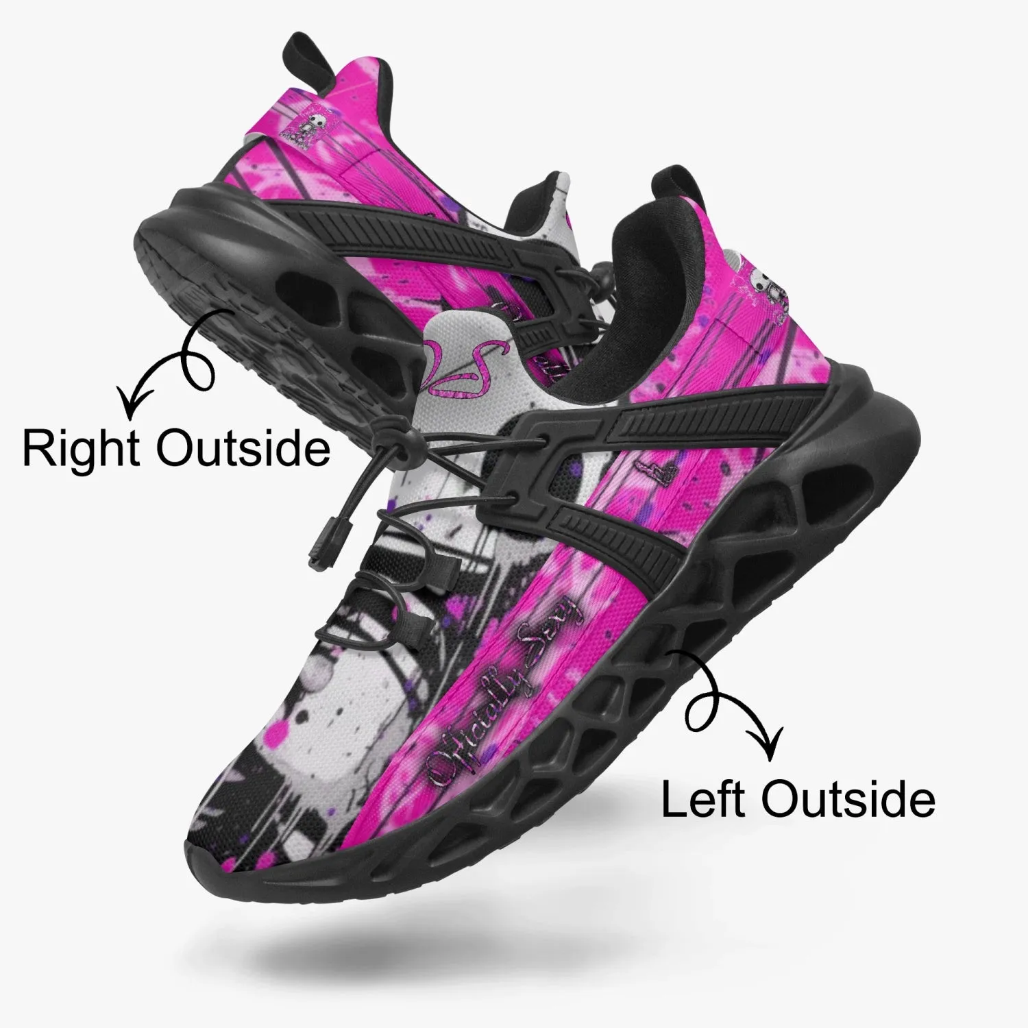 Officially Sexy Bubble Gum Pink Creepy Boy Collection Unisex Mesh Running Shoes
