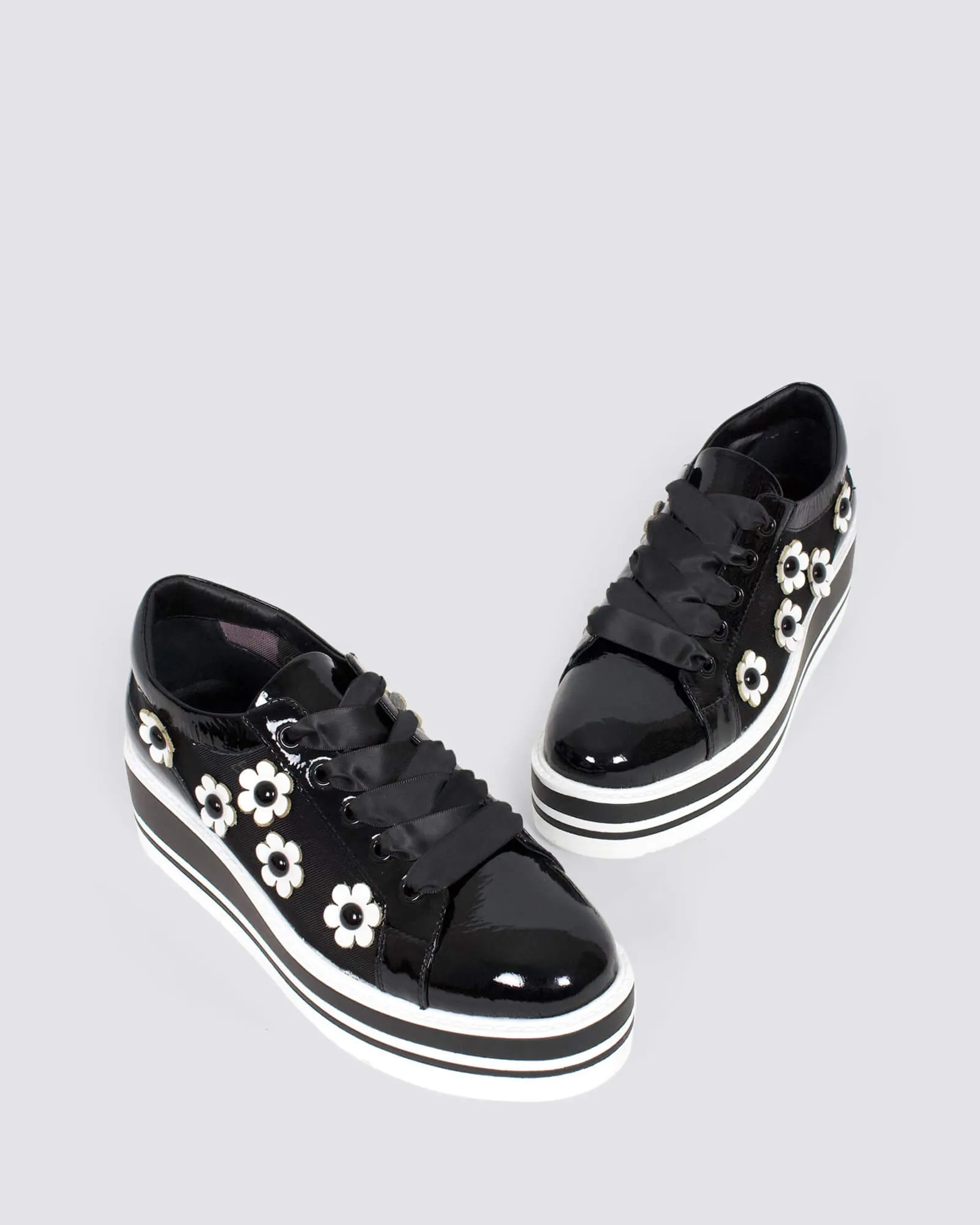 SERENO PLATFORM SNEAKERS BLACK/WHITE