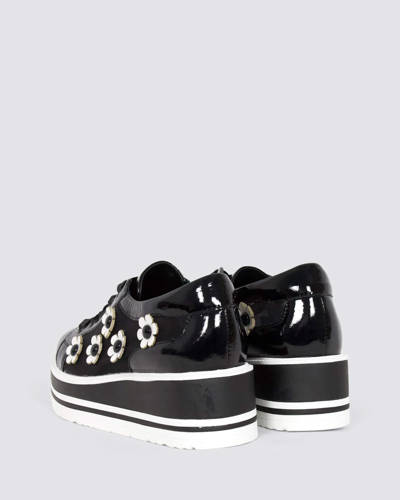 SERENO PLATFORM SNEAKERS BLACK/WHITE