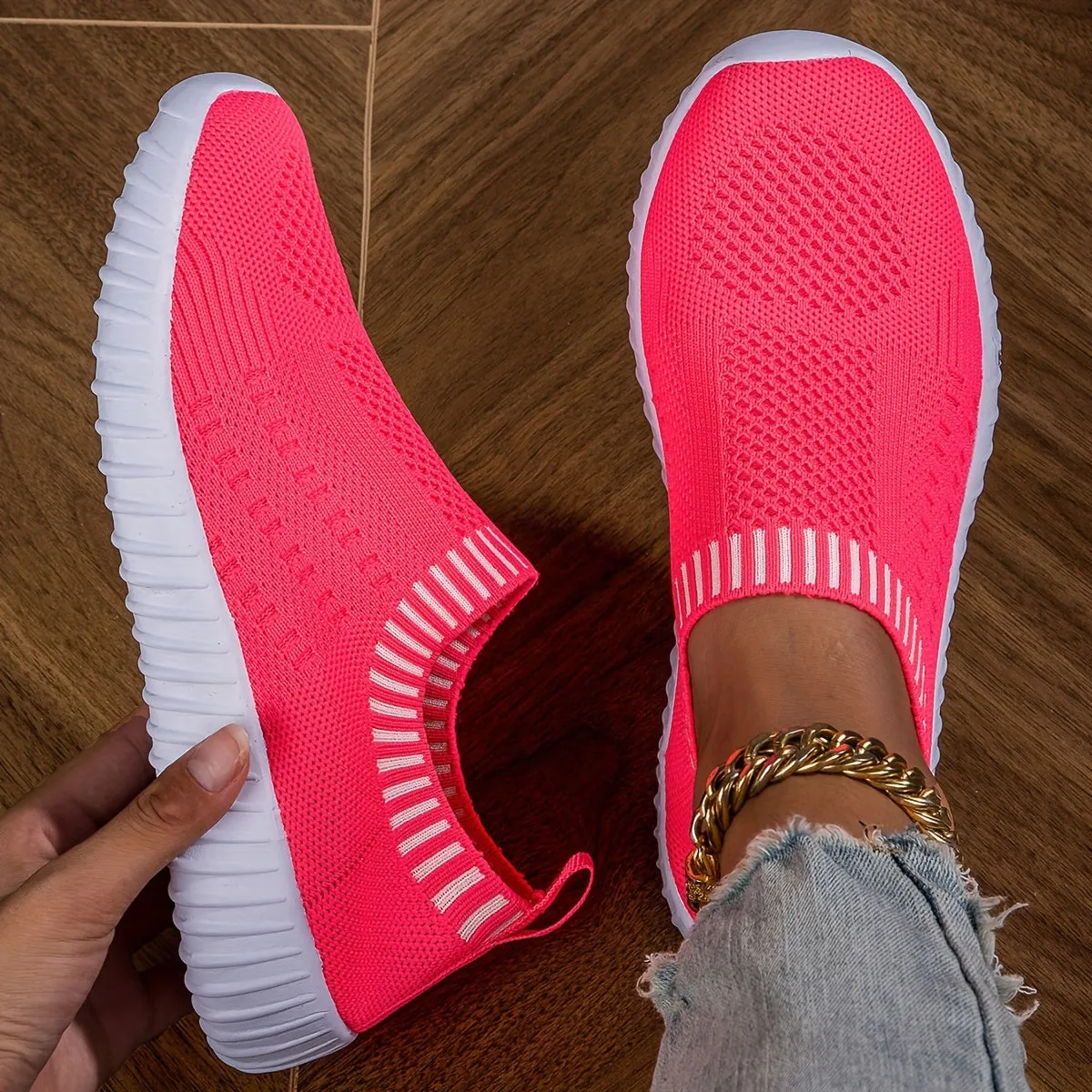 Women's Magenta Casual Sneakers | Low Top Lightweight Shoes